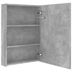 vidaXL LED-Spiegelschrank fürs Bad Betongrau 50x13x70 cm