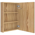 vidaXL LED-Bad-Spiegelschrank Eichenoptik 50x13x70 cm