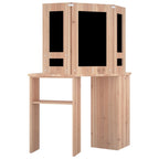 vidaXL Eck-Schminktisch mit LED Eichen-Optik 111x54x141,5 cm
