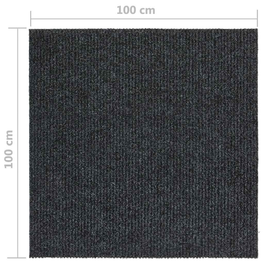 vidaXL Schmutzfangläufer 100x100 cm Anthrazit