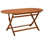 vidaXL Klappbarer Gartentisch 160x85x75 cm Massivholz Eukalyptus