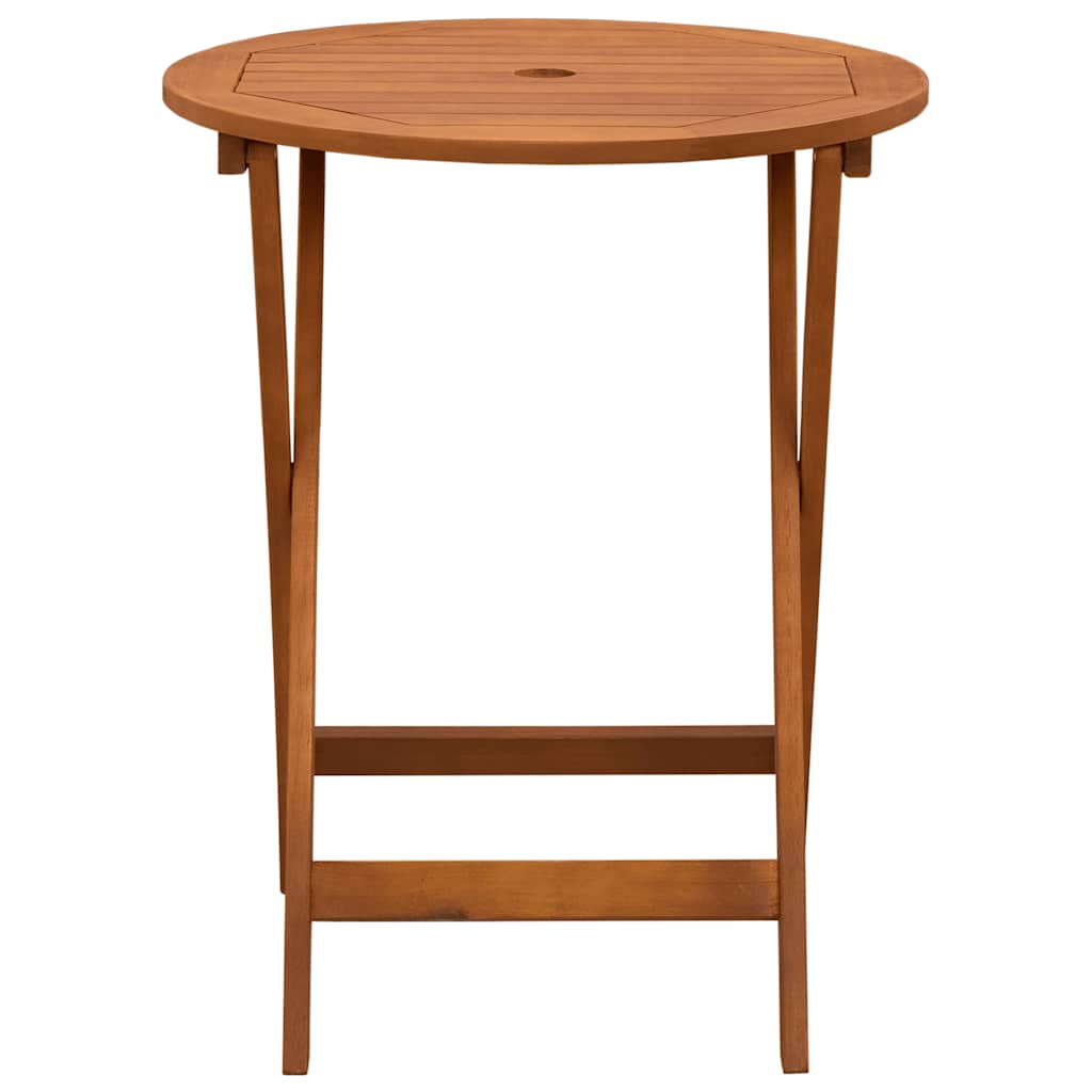 vidaXL Klappbarer Gartentisch Ø60x75 cm Massivholz Eukalyptus