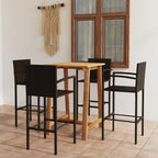 vidaXL 5-tlg. Gartenbar-Set Schwarz