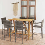 vidaXL 7-tlg. Gartenbar-Set Braun
