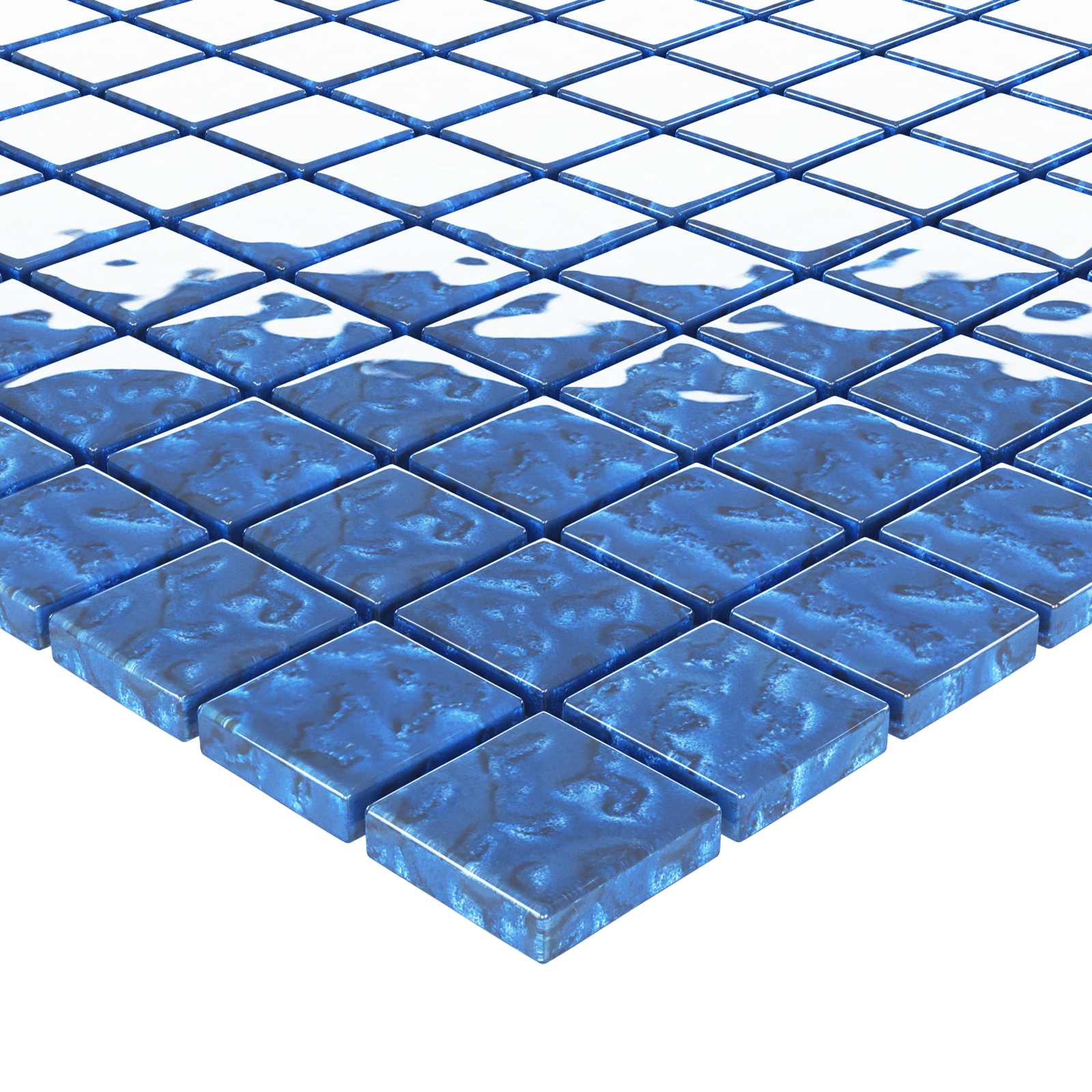 vidaXL Mosaikfliese 11 pcs Blau 50 x 50 cm Glas