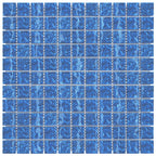 vidaXL Mosaikfliese 11 pcs Blau 50 x 50 cm Glas
