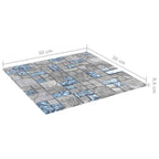vidaXL Mosaikfliese 22 pcs Grau und Blau 50 x 50 cm Glas