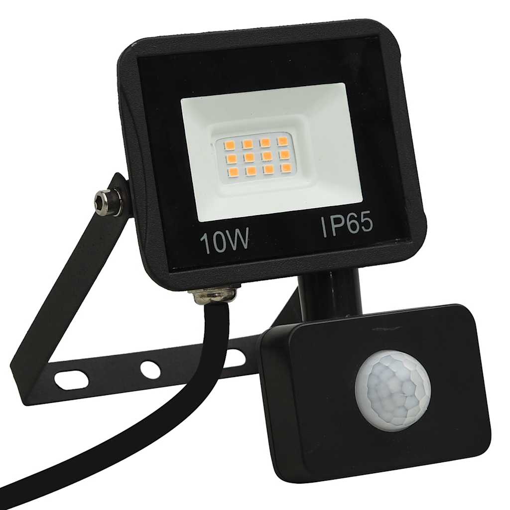 vidaXL LED-Fluter mit Sensor 10W Warmweiß