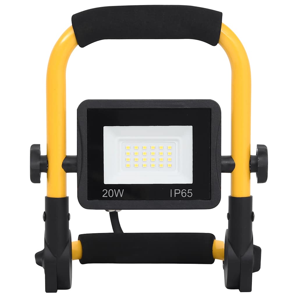 vidaXL LED-Fluter mit Handgriff 20 W Warmweiß