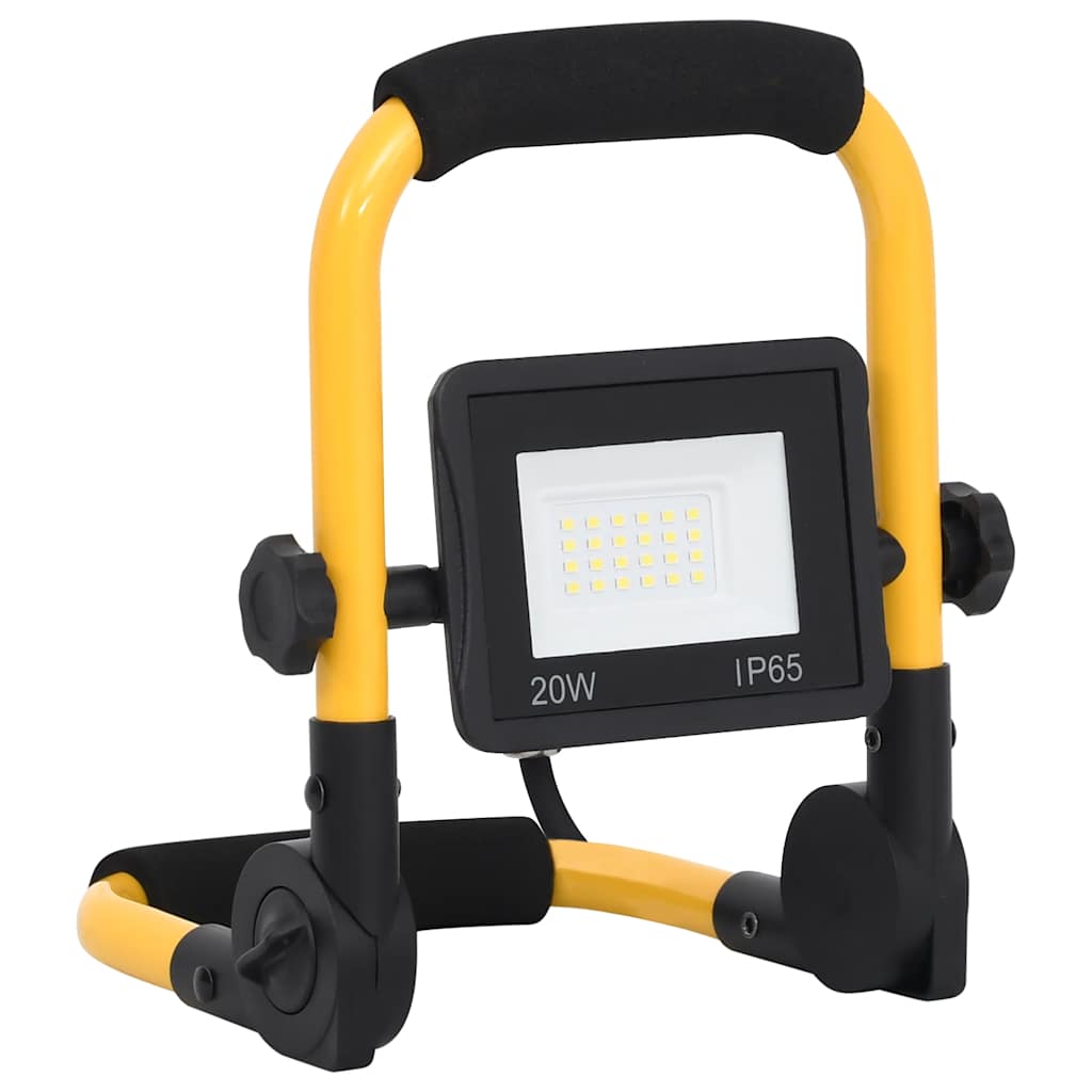 vidaXL LED-Fluter mit Handgriff 20 W Warmweiß