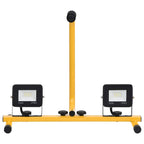 vidaXL LED-Fluter mit Handgriff 2x10 W Warmweiß