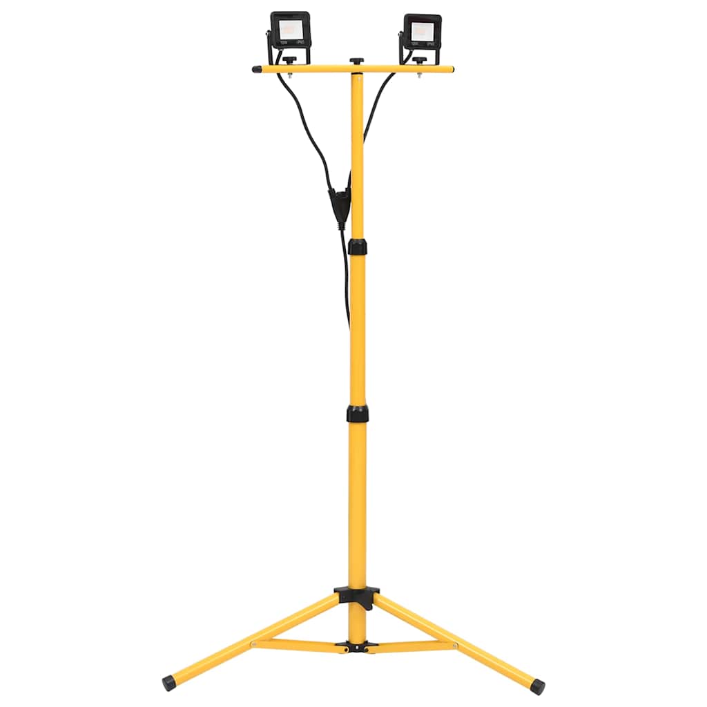 vidaXL LED-Fluter mit Stativ 2x10 W Warmweiß