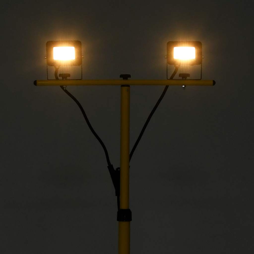 vidaXL LED-Fluter mit Stativ 2x10 W Warmweiß