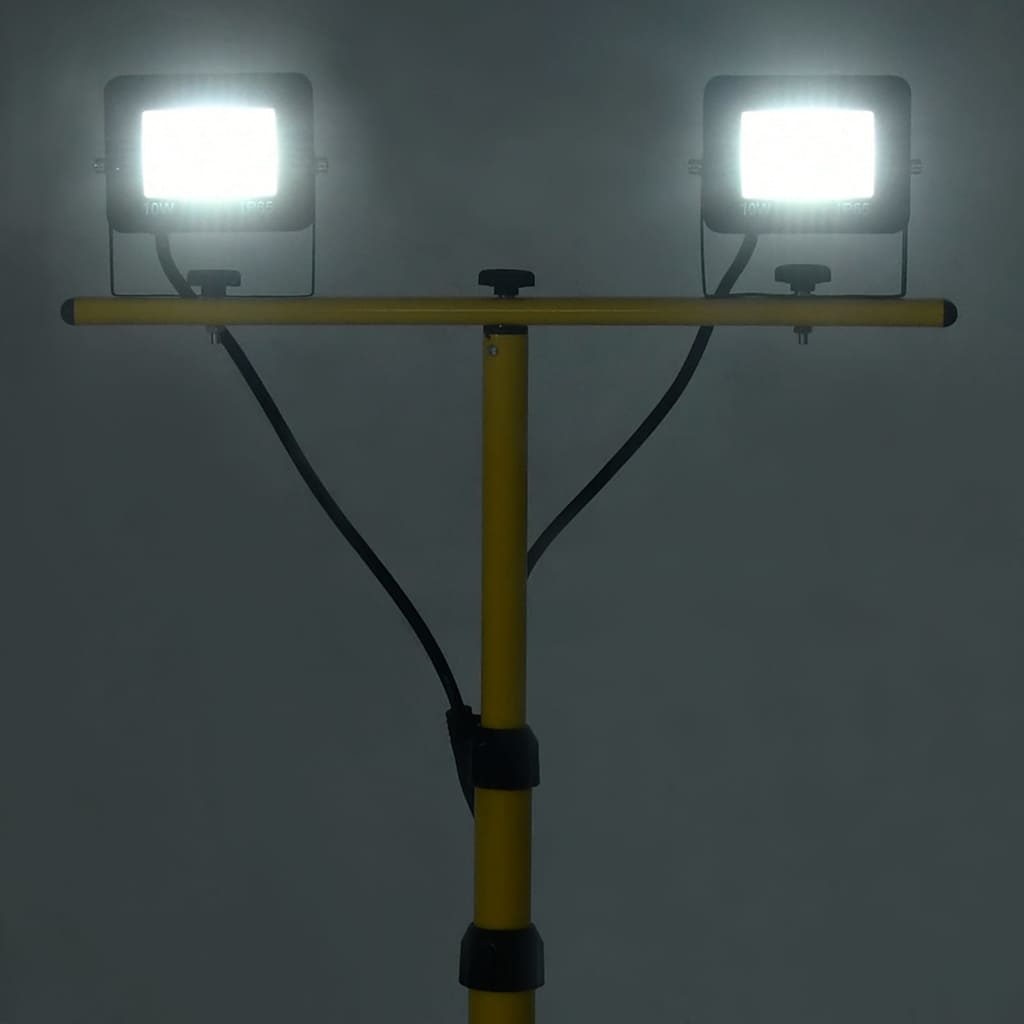 vidaXL LED-Fluter mit Stativ 2x10 W Kaltweiß