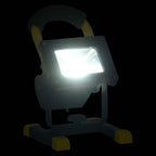 vidaXL LED-Strahler Wiederaufladbar mit Handgriff 30W Kaltweiß