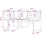 vidaXL Eckbank REINE 151 cm Honigbraun Massivholz Kiefer