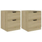 vidaXL Nachttische 2 Stk. Sonoma-Eiche 40x40x50 cm Spanplatte
