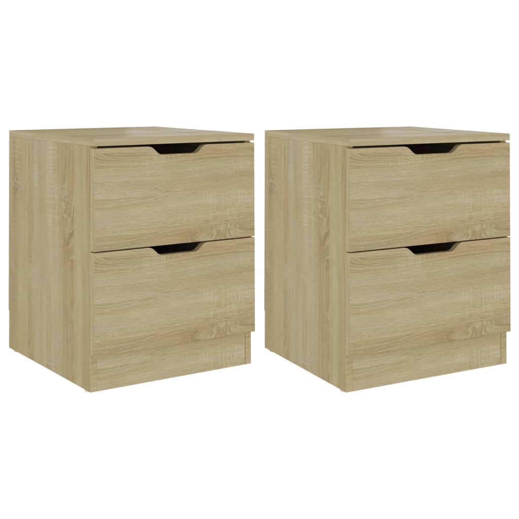 vidaXL Nachttische 2 Stk. Sonoma-Eiche 40x40x50 cm Spanplatte