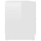 vidaXL Nachttische 2 Stk. Hochglanz-Weiß 40x40x50 cm Spanplatte