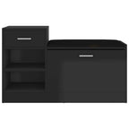 vidaXL Schuhbank Hochglanz-Schwarz 94,5x31x57 cm Holzwerkstoff