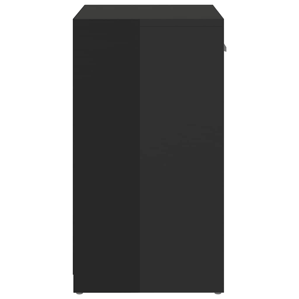 vidaXL Schuhbank Hochglanz-Schwarz 94,5x31x57 cm Holzwerkstoff