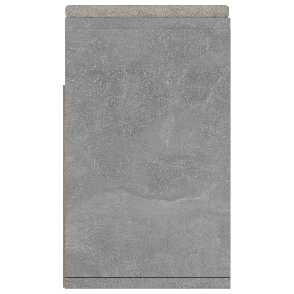 vidaXL Schuhbank mit Kissen Betongrau 104x30x49 cm Holzwerkstoff