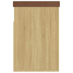 vidaXL Schuhbank mit Kissen Sonoma-Eiche 80x30x47 cm Holzwerkstoff