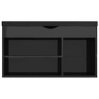vidaXL Schuhbank mit Kissen Hochglanz-Schwarz 80x30x47cm Holzwerkstoff