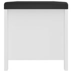 vidaXL Sitzbank mit Stauraum und Kissen Weiß 105x40x45cm Holzwerkstoff