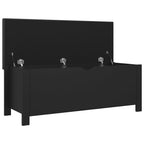 vidaXL Sitzbank mit Stauraum Kissen Schwarz 105x40x45cm Holzwerkstoff