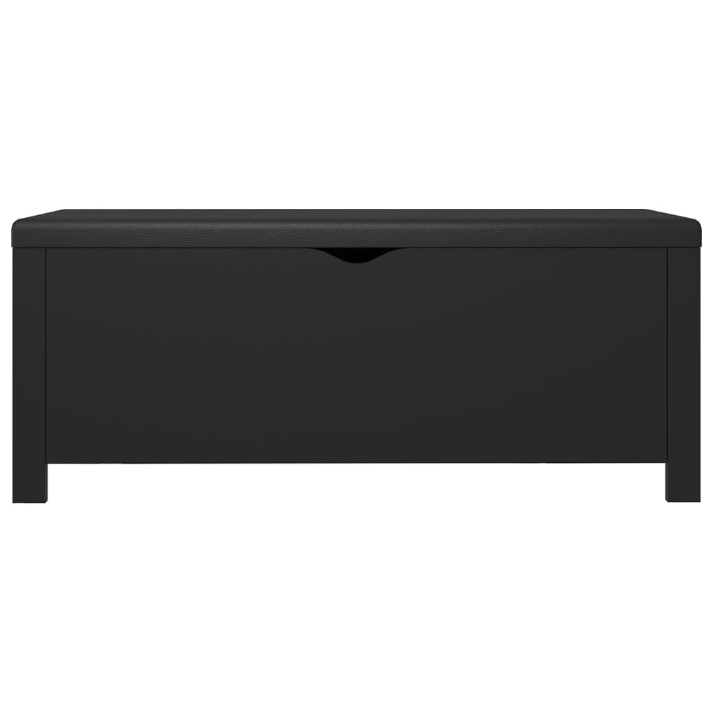 vidaXL Sitzbank mit Stauraum Kissen Schwarz 105x40x45cm Holzwerkstoff