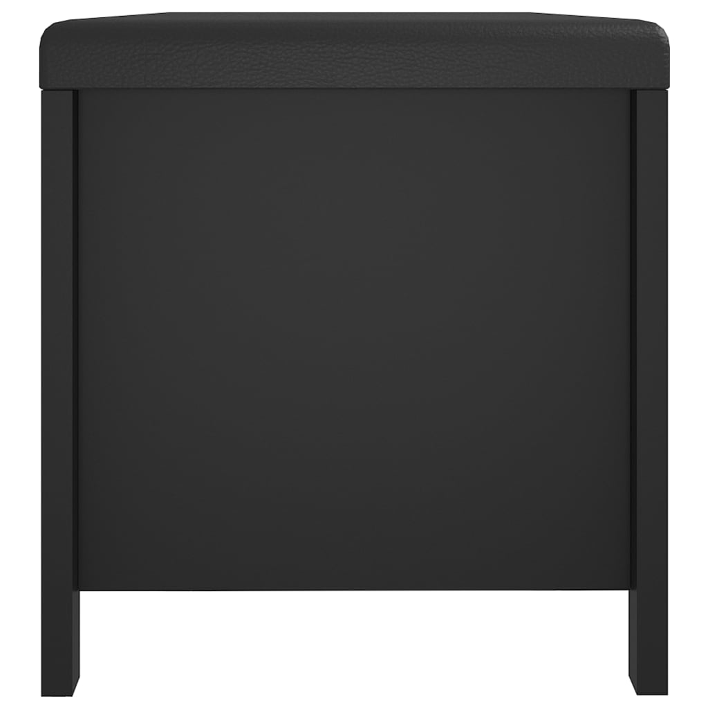 vidaXL Sitzbank mit Stauraum Kissen Schwarz 105x40x45cm Holzwerkstoff