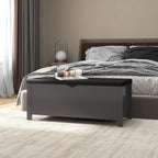 vidaXL Sitzbank mit Stauraum und Kissen Weiß 105x40x45cm Holzwerkstoff