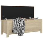 vidaXL Sitzbank mit Stauraum und Kissen Sonoma-Eiche 105x40x45 cm
