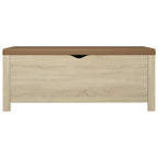 vidaXL Sitzbank mit Stauraum und Kissen Sonoma-Eiche 105x40x45 cm