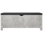 vidaXL Sitzbank mit Stauraum und Kissen Betongrau 105x40x45cm