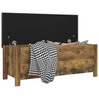 vidaXL Sitzbank mit Stauraum und Kissen Räuchereiche 105x40x45cm