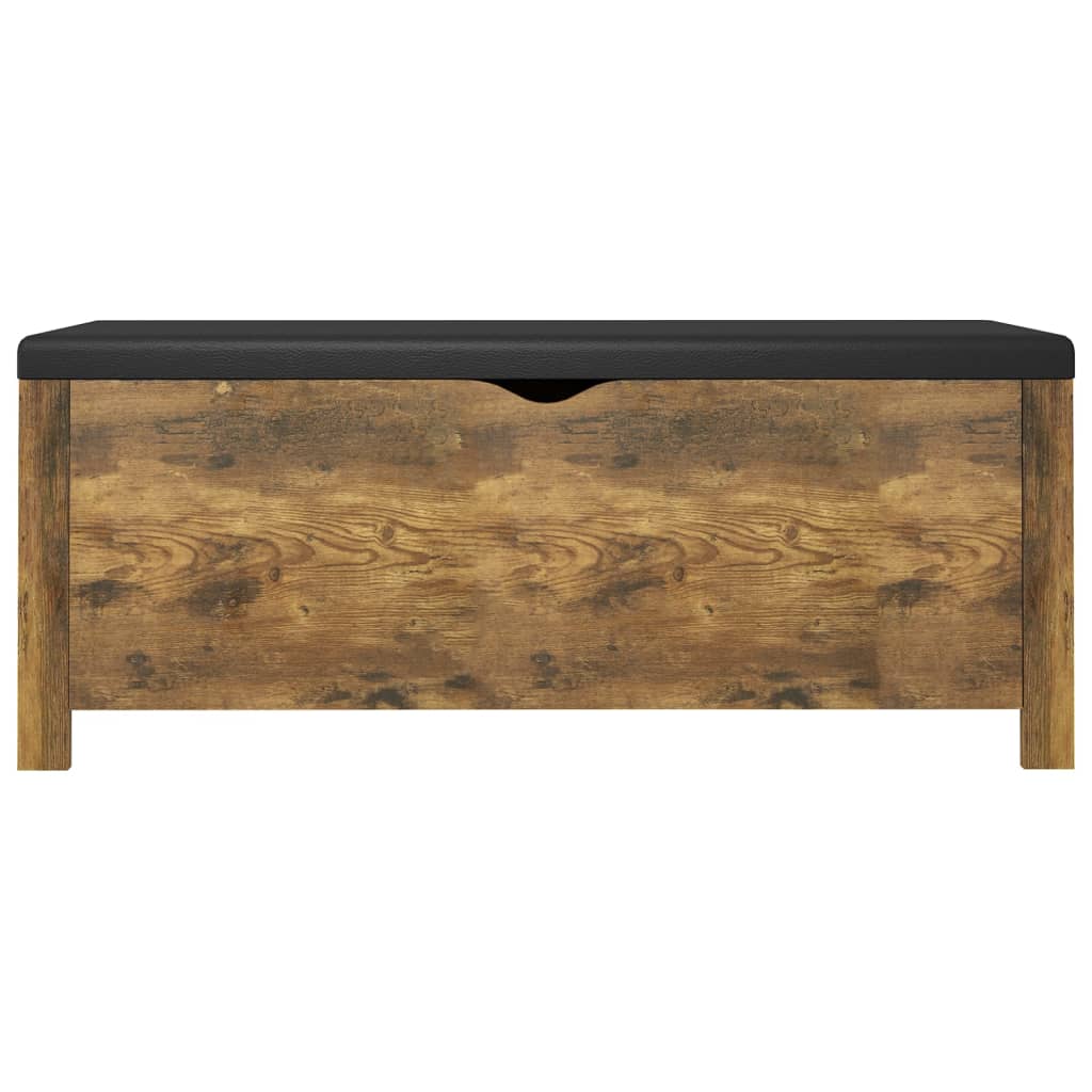 vidaXL Sitzbank mit Stauraum und Kissen Räuchereiche 105x40x45cm
