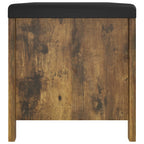 vidaXL Sitzbank mit Stauraum und Kissen Räuchereiche 105x40x45cm