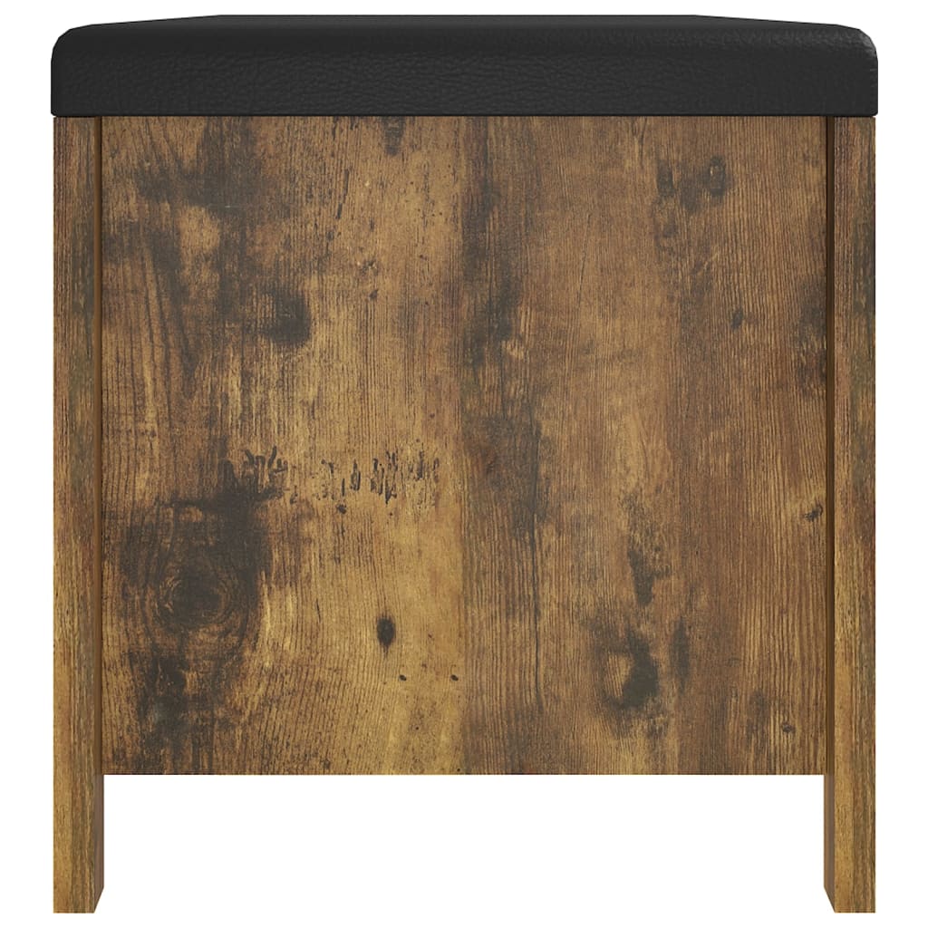 vidaXL Sitzbank mit Stauraum und Kissen Räuchereiche 105x40x45cm