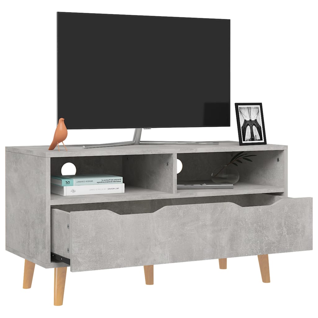 vidaXL TV-Schrank Betongrau 90x40x48,5 cm Holzwerkstoff