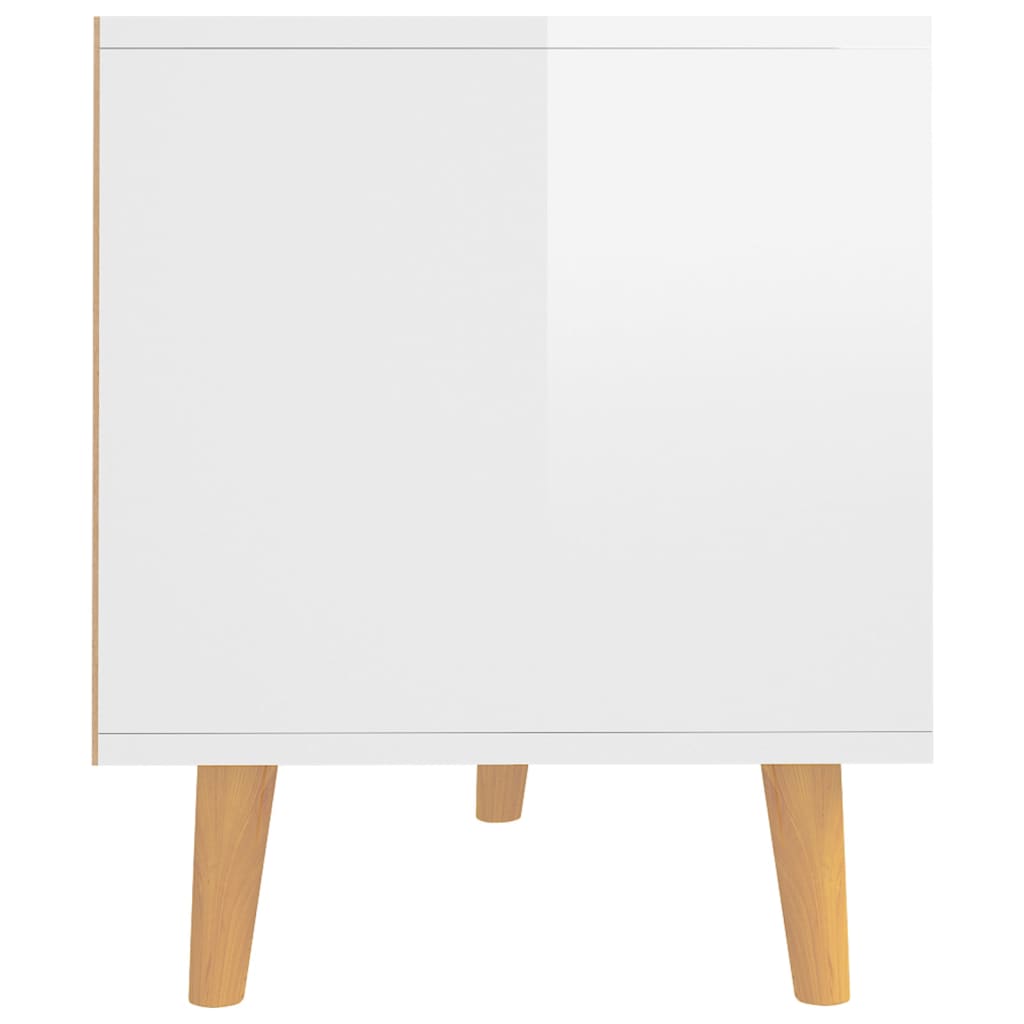 vidaXL TV-Schrank Hochglanz-Weiß 90x40x48,5 cm Holzwerkstoff