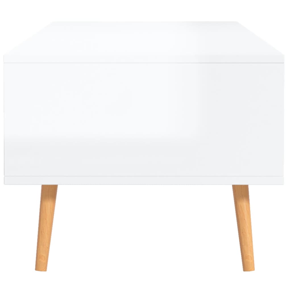vidaXL Couchtisch Hochglanz-Weiß 100x49,5x43 cm Holzwerkstoff