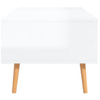 vidaXL Couchtisch Hochglanz-Weiß 100x49,5x43 cm Holzwerkstoff