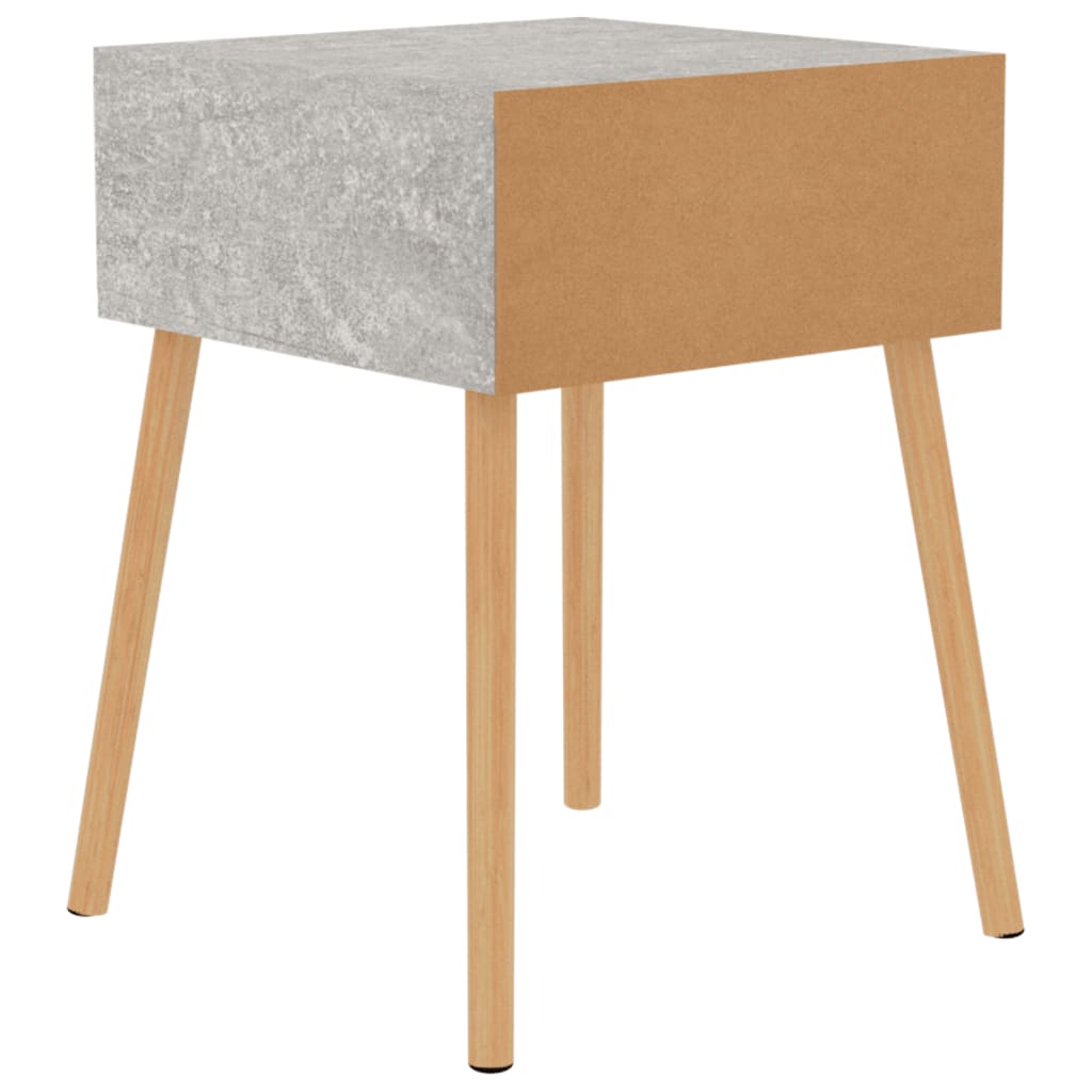 vidaXL Nachttisch Betongrau 40x40x56 cm Holzwerkstoff