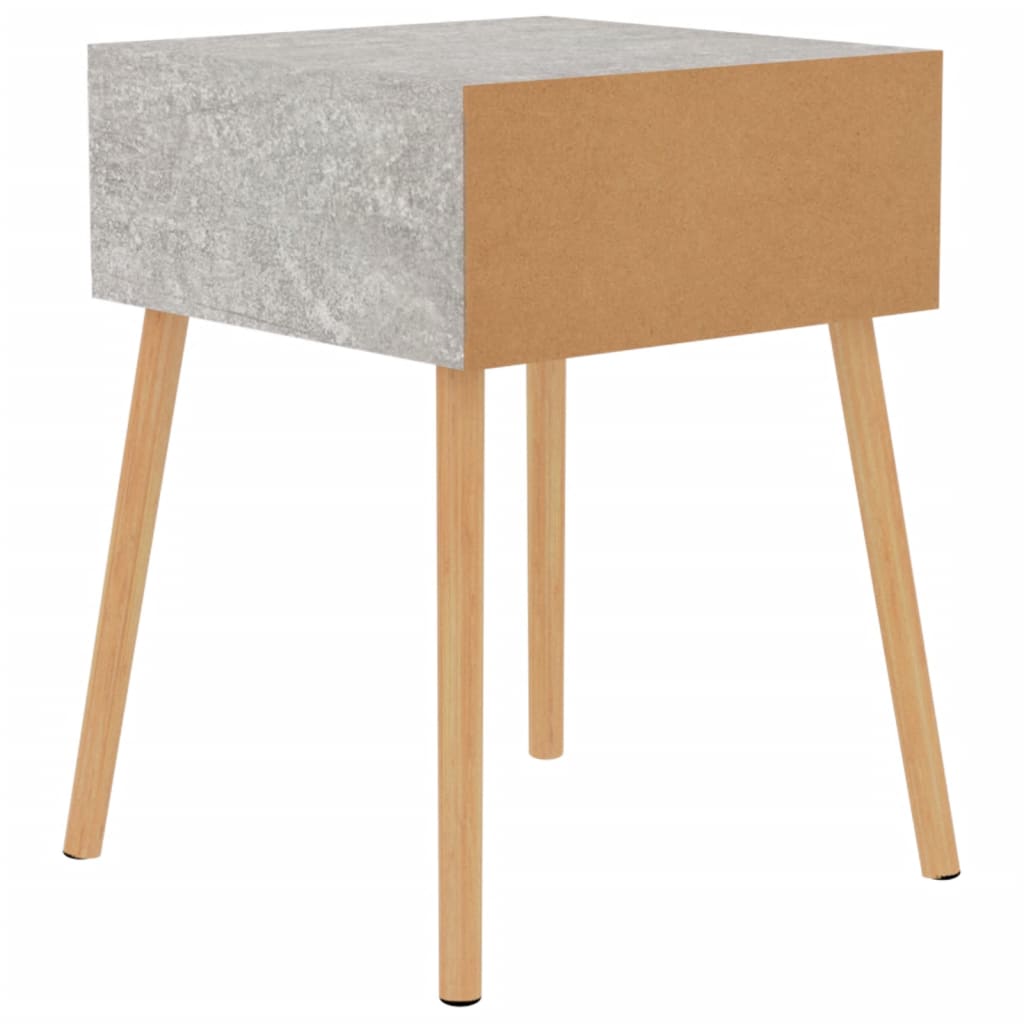 vidaXL Nachttische 2 Stk. Betongrau 40x40x56 cm Holzwerkstoff