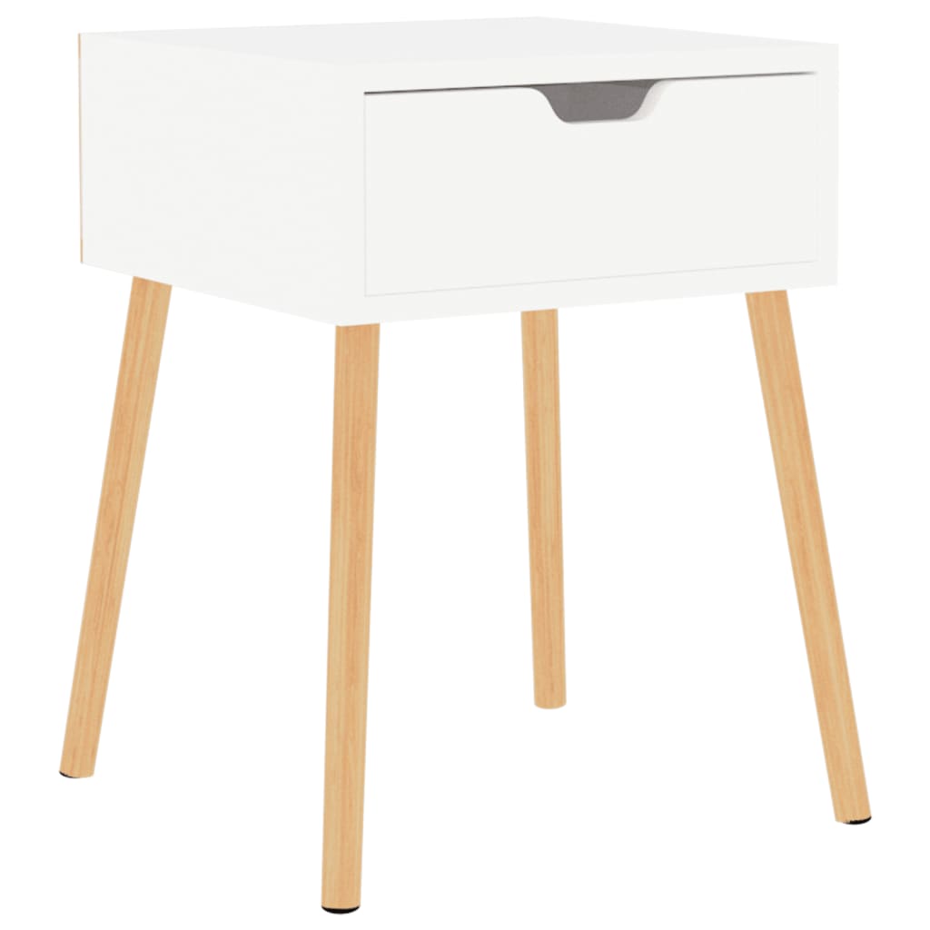 vidaXL Nachttisch Hochglanz-Weiß 40x40x56 cm Holzwerkstoff