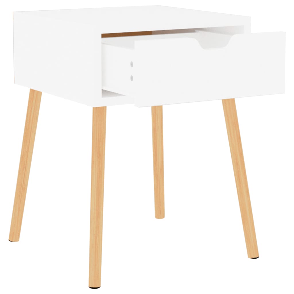 vidaXL Nachttisch Hochglanz-Weiß 40x40x56 cm Holzwerkstoff