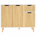 vidaXL Sideboard Weiß und Sonoma-Eiche 90x30x72 cm Holzwerkstoff