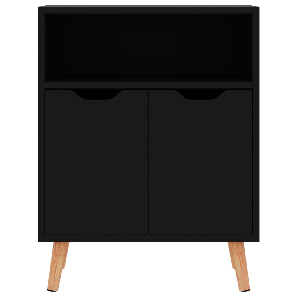 vidaXL Sideboard Hochglanz-Schwarz 60x30x72 cm Holzwerkstoff